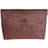 Porte-documents Mya croco marron
